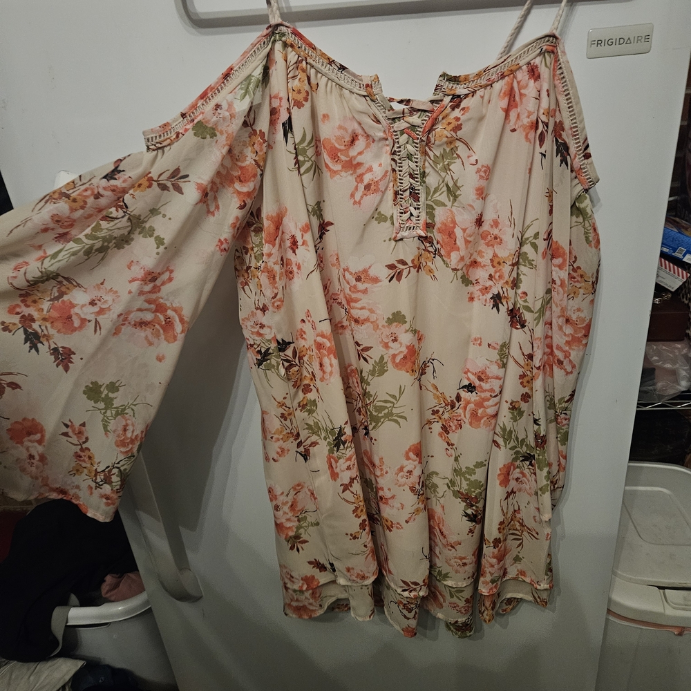 Purple Snow Floral Dress